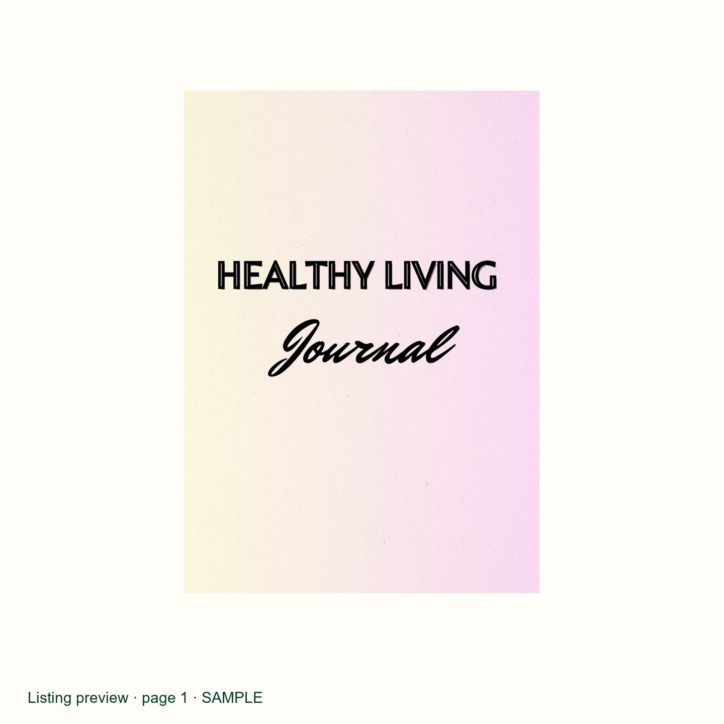 Healthy Living Weekly Planner (Digital Download) â€“ Self Care Organizer listing preview