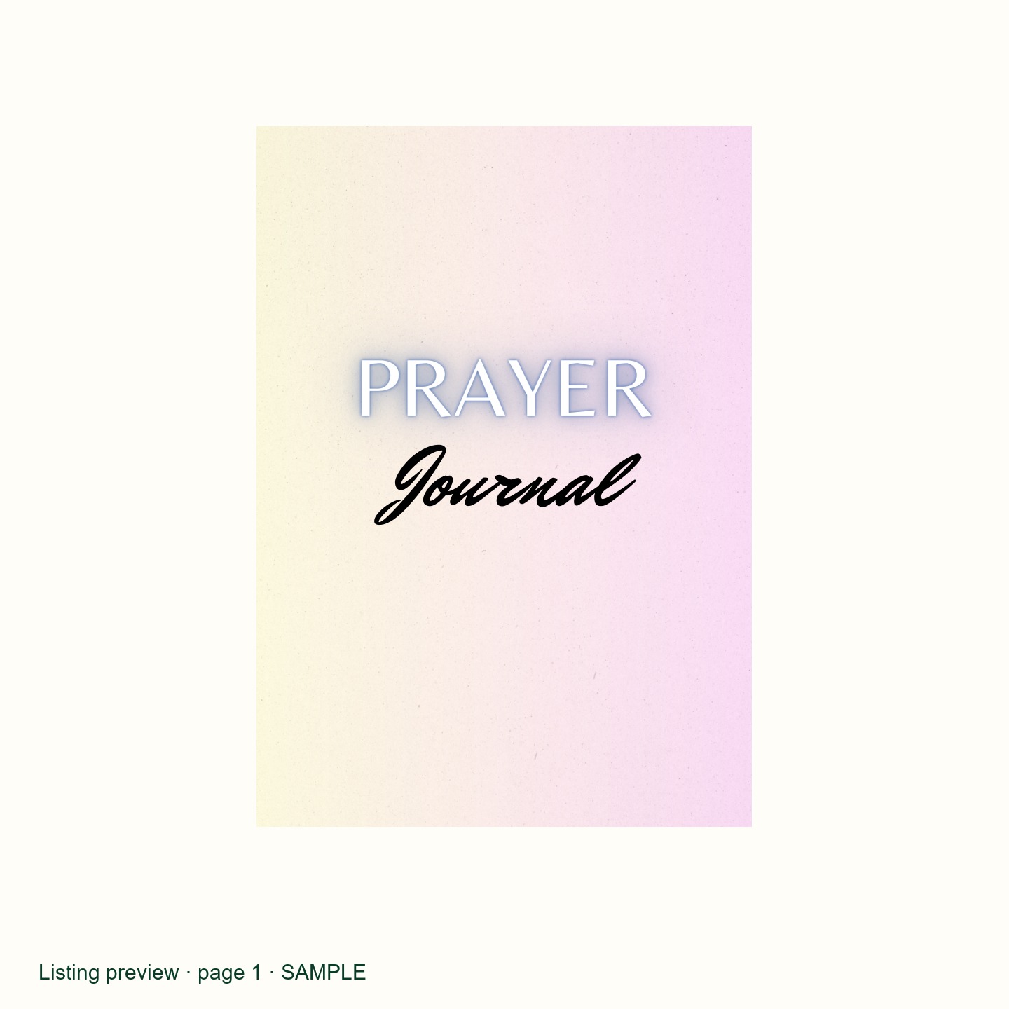 Faithful Prayer and Bible Study Journal (Digital Download) Organizer Template listing preview
